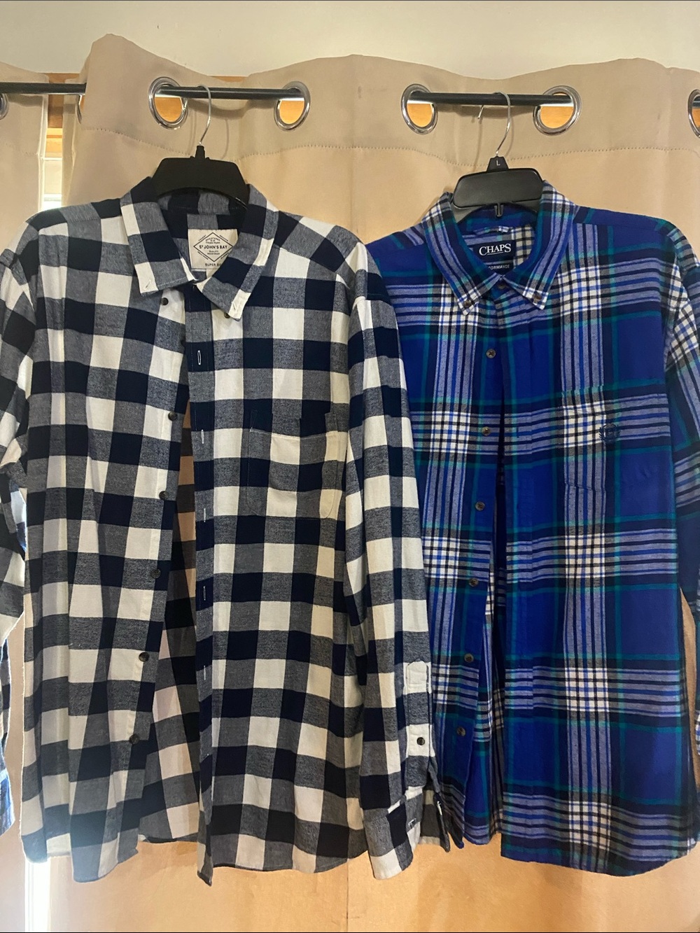 Chaps and St John’s Bay Plaid shirts